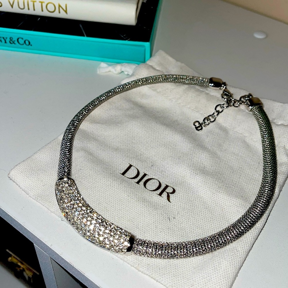 Vintage Christian Dior Silver necklace